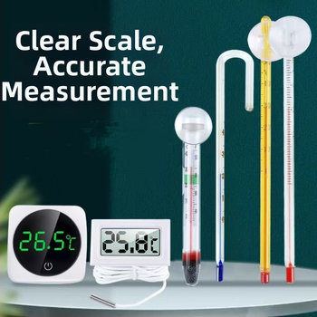 Samolepljivi termometar za akvarij i terarij za kornjače, visoka preciznost, stakleni