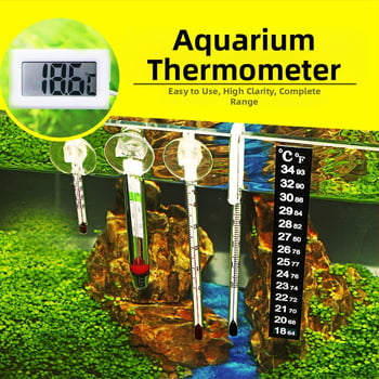 Samolepljivi termometar za akvarij i terarij za kornjače, visoka preciznost, stakleni