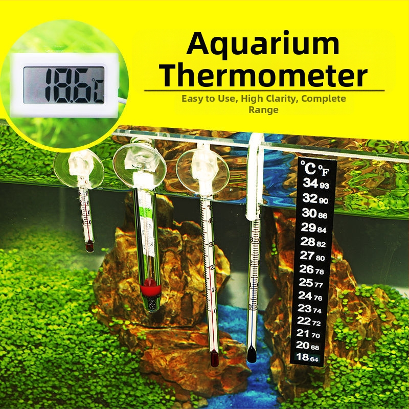 Samolepljivi termometar za akvarij i terarij za kornjače, visoka preciznost, stakleni