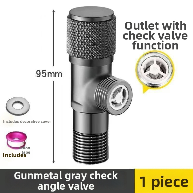 Lychee Wheel uhlový ventil pre teplú a studenú vodu, 304 nerezová oceľ, zapustená inštalácia, 4 mm otvor