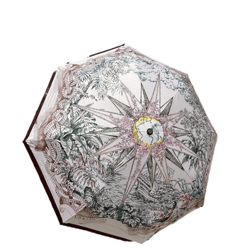 Összecsukható esernyő automata nyitás-zárás funkcióval, UPF>50 UV-védelem, 8 rostból készült bordás, acél szár, 210T vinil vászon