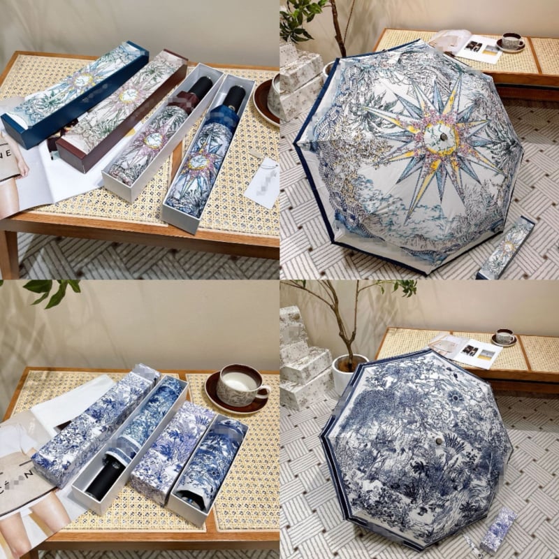 Összecsukható esernyő automata nyitás-zárás funkcióval, UPF>50 UV-védelem, 8 rostból készült bordás, acél szár, 210T vinil vászon