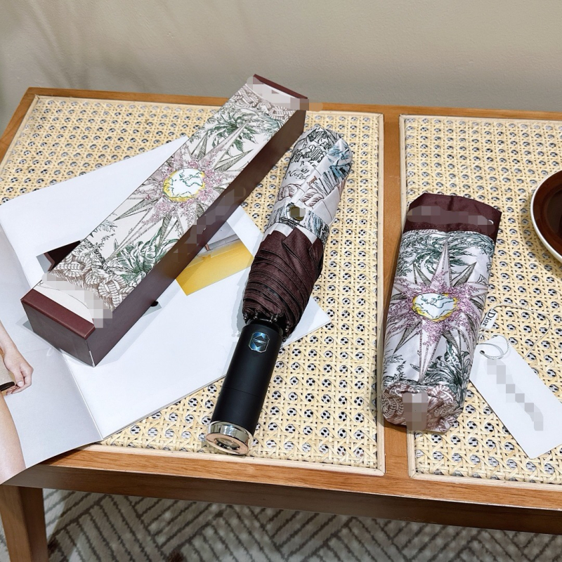 Összecsukható esernyő automata nyitás-zárás funkcióval, UPF>50 UV-védelem, 8 rostból készült bordás, acél szár, 210T vinil vászon