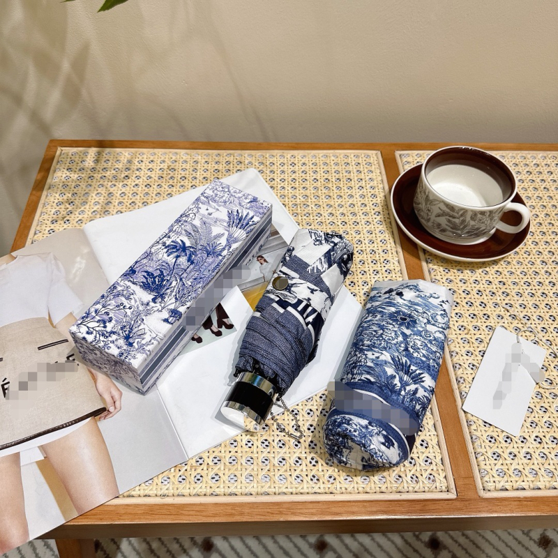 Összecsukható esernyő automata nyitás-zárás funkcióval, UPF>50 UV-védelem, 8 rostból készült bordás, acél szár, 210T vinil vászon