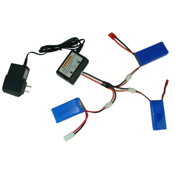 Punjač za baterije 7.4V | 1–na–3 adapter, balansni kabel s 3 pinovima, za litijske baterije, BMAX, CE certificirano