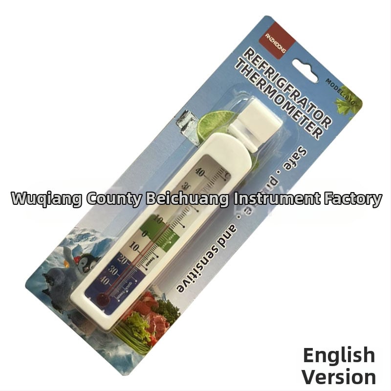 Тип 810, термометър за хладилник, стъклен термометър, кука, квадратна форма