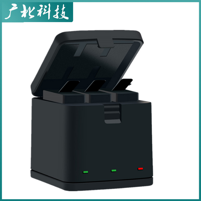 GoPro Hero9–12 Φορτιστής βάσης (AHDBT-901), USB-C, 3 κανάλια φόρτισης για μπαταρίες