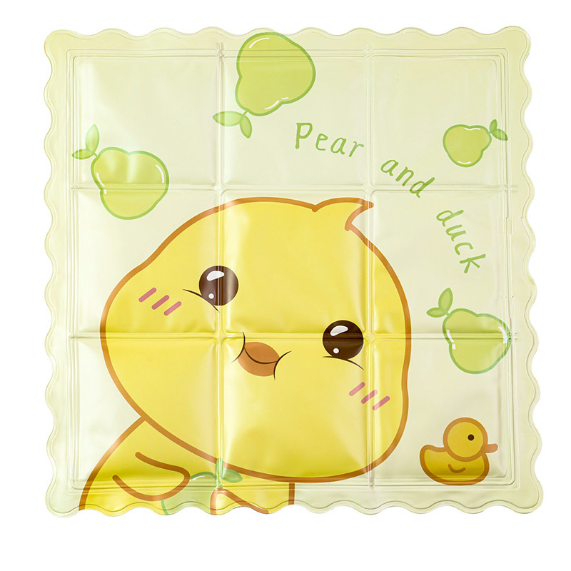 Chladna podloga 35×35 cm s PVC navlakom i punjenjem od ledenih kristala, pogodna za domove, studentske sobe, učionice i urede