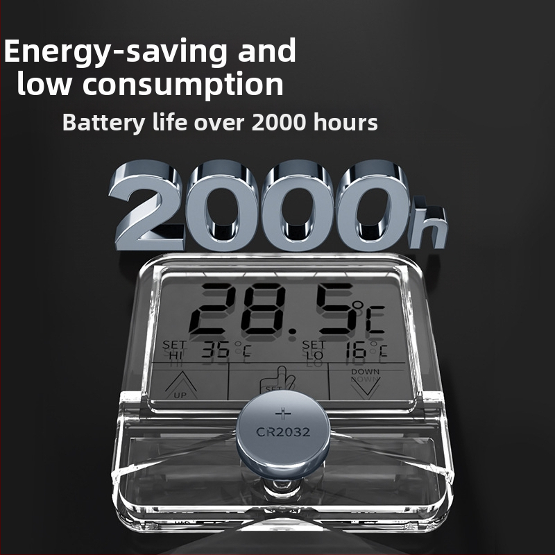 Termometar za akvarij s visokopreciznim zaslonom, elektronički senzor, vanjska naljepnica