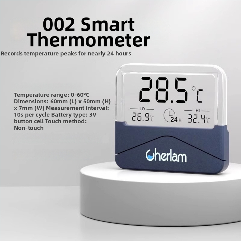 Termometar za akvarij s visokopreciznim zaslonom, elektronički senzor, vanjska naljepnica