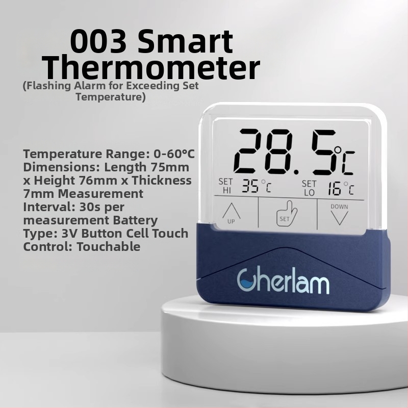 Termometar za akvarij s visokopreciznim zaslonom, elektronički senzor, vanjska naljepnica