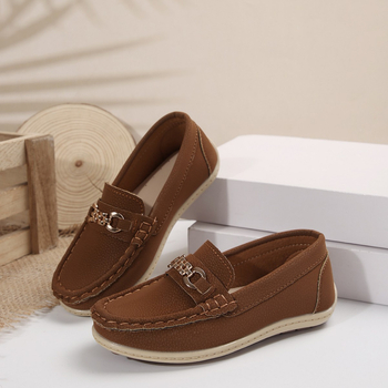 Pantofi sport casual pentru copii, cusuti de mana, cu partea superioară din piele artificială, talpa TPR, respirabili, ușori, rezistenți — pentru vârstele 4–12 ani — pentru toate anotimpurile