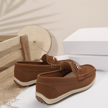 Pantofi sport casual pentru copii, cusuti de mana, cu partea superioară din piele artificială, talpa TPR, respirabili, ușori, rezistenți — pentru vârstele 4–12 ani — pentru toate anotimpurile