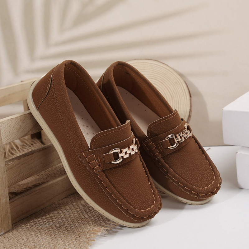 Pantofi sport casual pentru copii, cusuti de mana, cu partea superioară din piele artificială, talpa TPR, respirabili, ușori, rezistenți — pentru vârstele 4–12 ani — pentru toate anotimpurile