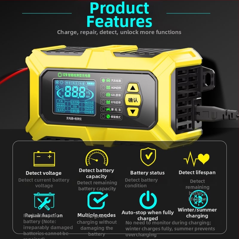 Încărcător Hui Nong pentru baterii auto, intrare 110-240V, ieșire 13,8-15V