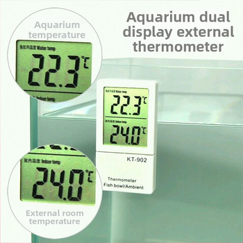 Akváriový teplomer s indukčným elektronickým senzorom, digitálny teplomer na vodu kt-902, plastové telo