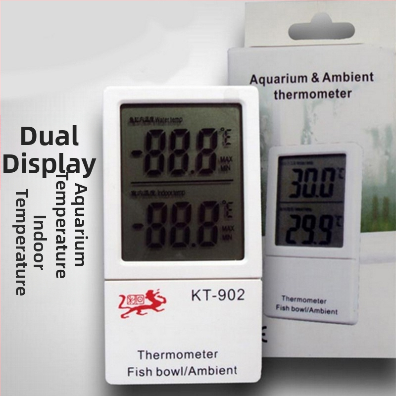 Akváriový teplomer s indukčným elektronickým senzorom, digitálny teplomer na vodu kt-902, plastové telo