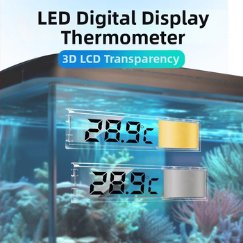 Digitalni termometar za akvarij s prozirnim LCD zaslonom, visoka preciznost mjerenja temperature