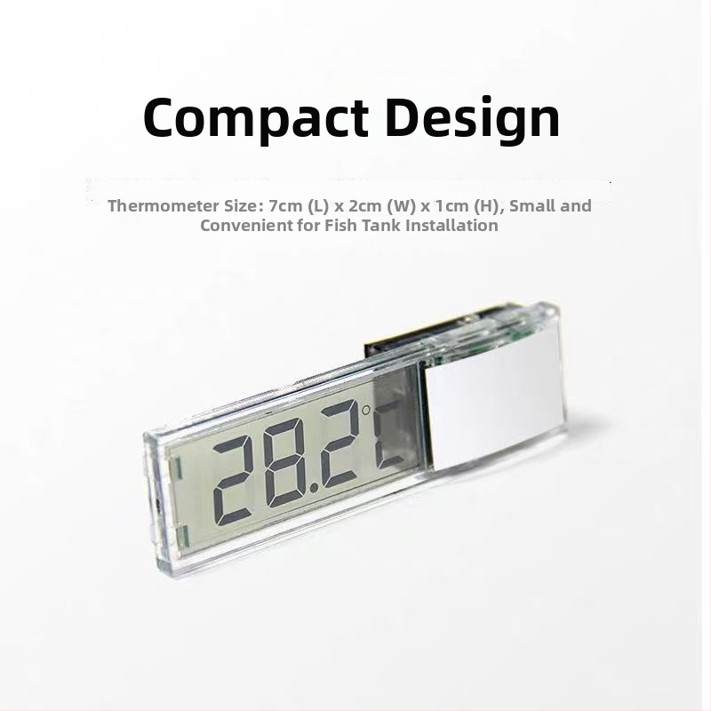 Digitalni termometar za akvarij s prozirnim LCD zaslonom, visoka preciznost mjerenja temperature