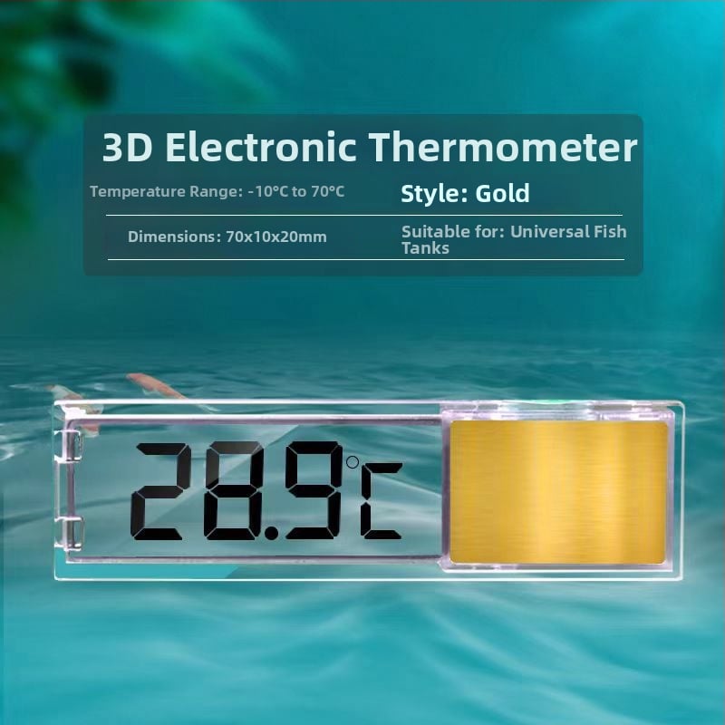 Digitalni termometar za akvarij s prozirnim LCD zaslonom, visoka preciznost mjerenja temperature