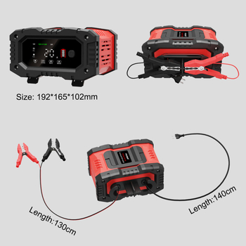 Foxsur FPT-200 Încărcător de baterii pentru 12V/24V, ieșire 12V20A, 24V10A, intrare 100-240V, CE ROHS