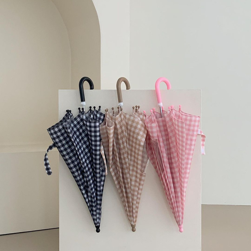 Παιδική αντιανεμική ομπρέλα με μακριά λαβή, κορεατικού στυλ, 8 βέργες, ύφασμα 190T, σωλήνας από κράμα, πλαστική λαβή, χειροκίνητο άνοιγμα