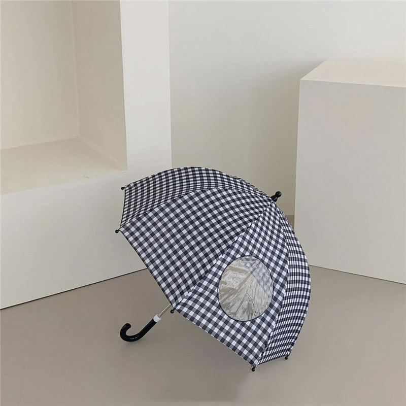 Παιδική αντιανεμική ομπρέλα με μακριά λαβή, κορεατικού στυλ, 8 βέργες, ύφασμα 190T, σωλήνας από κράμα, πλαστική λαβή, χειροκίνητο άνοιγμα