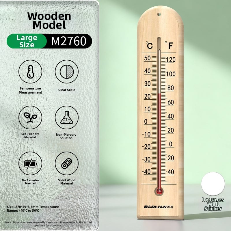 Стъклен тръбен термометър, тип пръчка, за лаборатория и домашно ползване