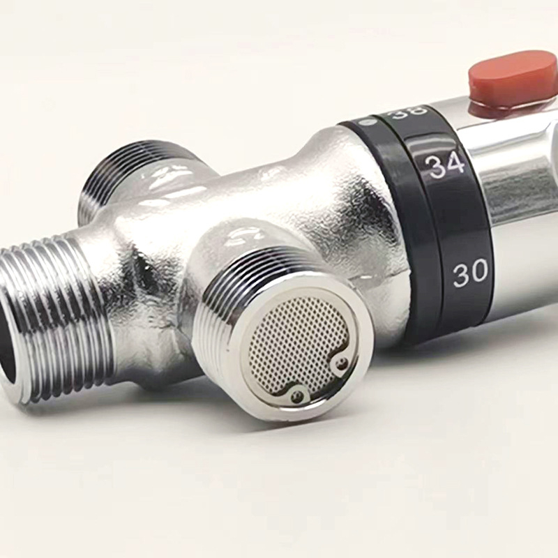 Valvă termostatică cu 3 căi, din cupru, montaj pe suprafață, presiune de lucru 1,0 MPa, brand Sixin