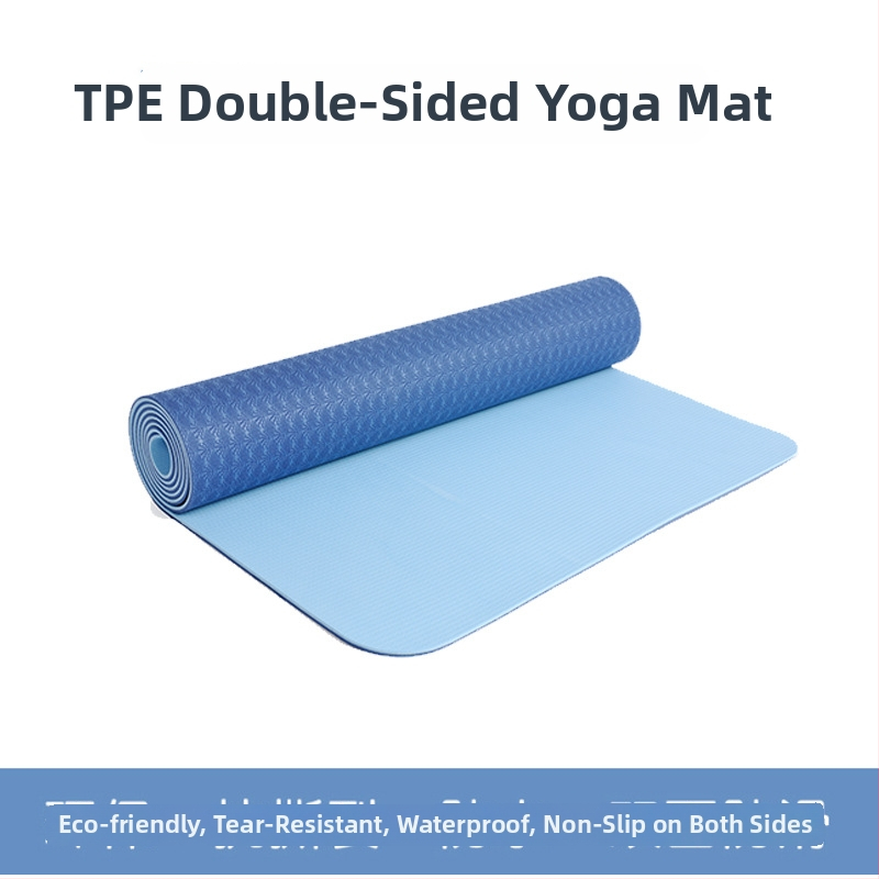 Covoraș de yoga – TPE, 6 mm, 850 g, Antiderapant, Absorbant la șocuri, Izolație fonică