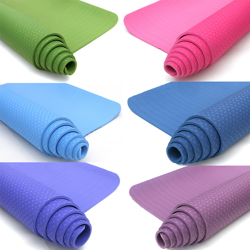Covoraș de yoga – TPE, 6 mm, 850 g, Antiderapant, Absorbant la șocuri, Izolație fonică