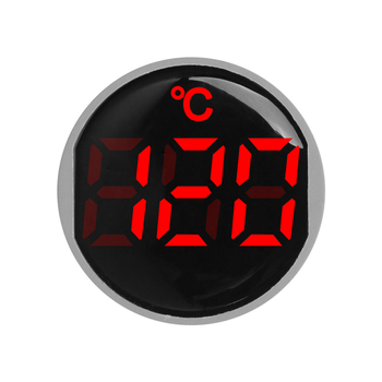Kruhový teplotný indikátor s displejom, DC 5/12/24/48V, teplotný rozsah -20…199°C, hmotnosť 28 g
