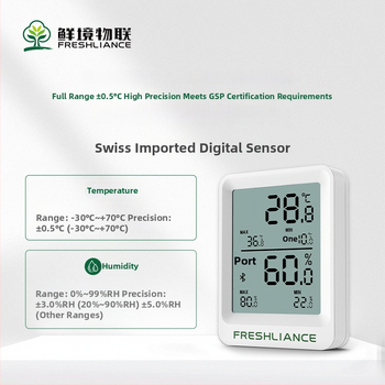 Bluetooth έξυπνος καταγραφέας θερμοκρασίας και υγρασίας, μοντέλο BlueTag TH20; εύρος μέτρησης -30°C έως +70°C, 0–100% RH; ακρίβεια ±0.3°C, ±3.0% RH; τροφοδοσία: CR2032 3V.