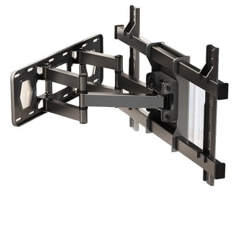 Suport de perete pentru televizor ultra-subțire, telescopic și rotativ, montaj încastrat, compatibil cu televizoare de 65/75/85 inch