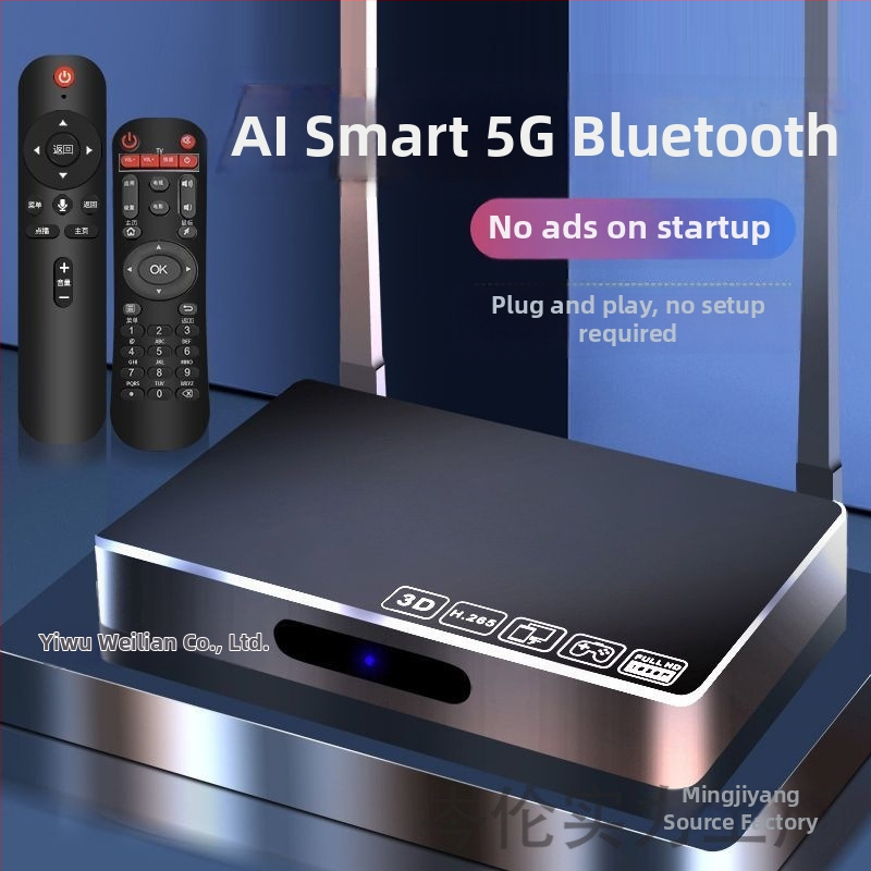 Android TV box s výstupom 4K, Bluetooth a dvojpásmovým Wi-Fi, 128 MB RAM