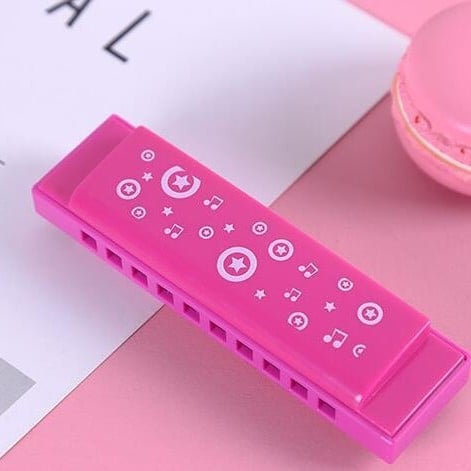 Harmonica pentru copii Bee, monofonică, 10 găuri, capac ABS, orificii de sunet din plastic