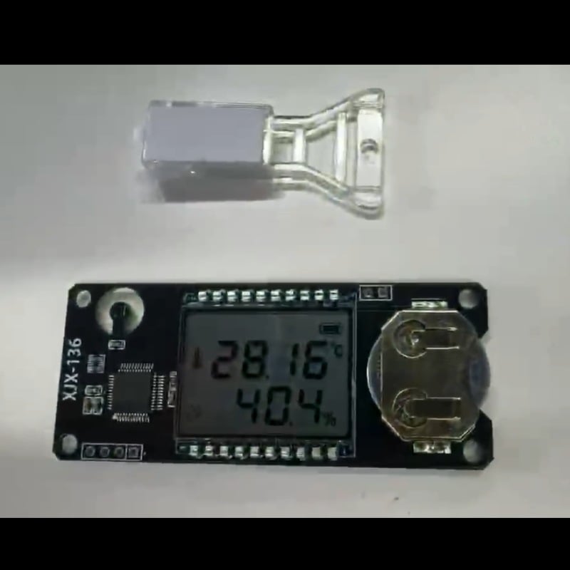 Monitor de temperatură și umiditate pentru incubatorul de papagali — precizie înaltă, calibrare automată, alimentat cu baterie de tip buton