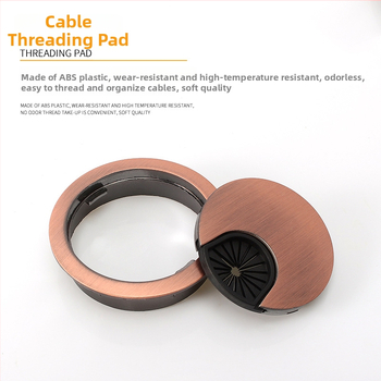 Κουτί καλωδίων από κράμα ψευδάργύρου για επιτραπέζιο υπολογιστή – πολυλειτουργικό κουτί οργάνωσης καλωδίων με κυκλική οπή κάλυψης, μοντέλο 6001, φινίρισμα ηλεκτροεπάλειψης