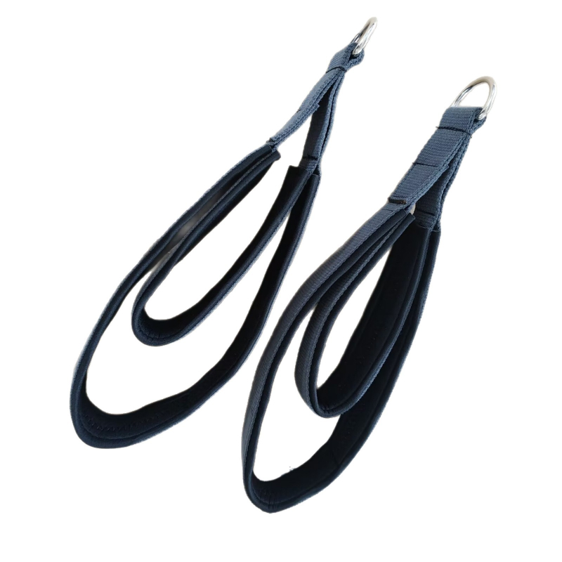 Curea de întindere pentru yoga cu inel dublu, cataramă pentru gleznă și mâner, material poliester-bumbac, brand Yufengfit