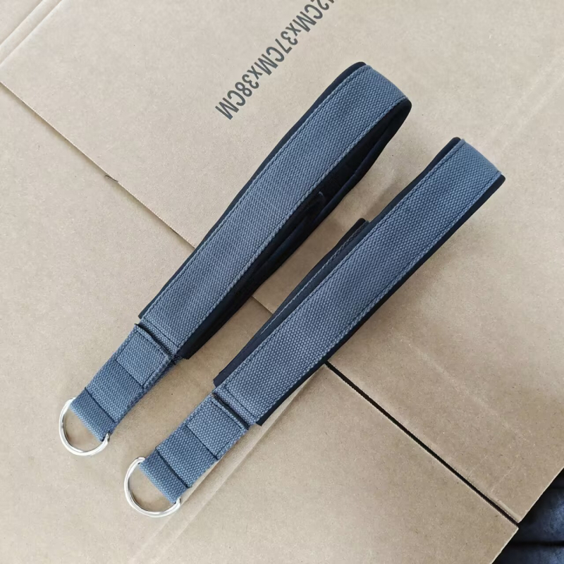 Curea de întindere pentru yoga cu inel dublu, cataramă pentru gleznă și mâner, material poliester-bumbac, brand Yufengfit