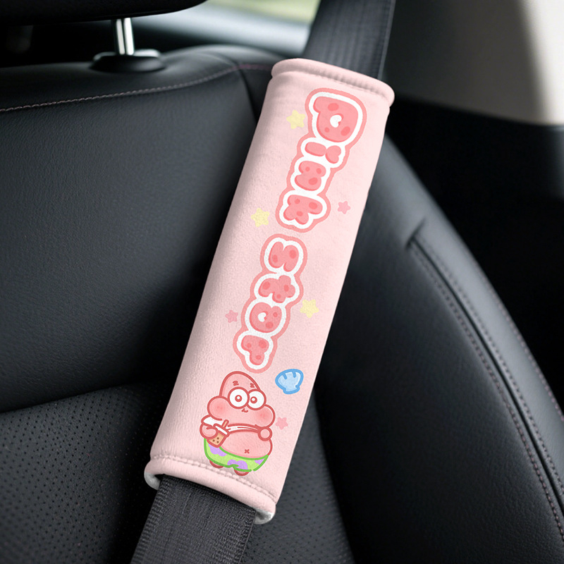 Set jastuka za auto sigurnosni pojas — cartoon dizajn, materijal pamuk velur, 30 g, magična naljepnica, broj artikla: Shoulder Pad