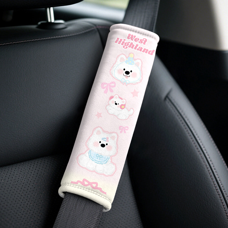 Set jastuka za auto sigurnosni pojas — cartoon dizajn, materijal pamuk velur, 30 g, magična naljepnica, broj artikla: Shoulder Pad