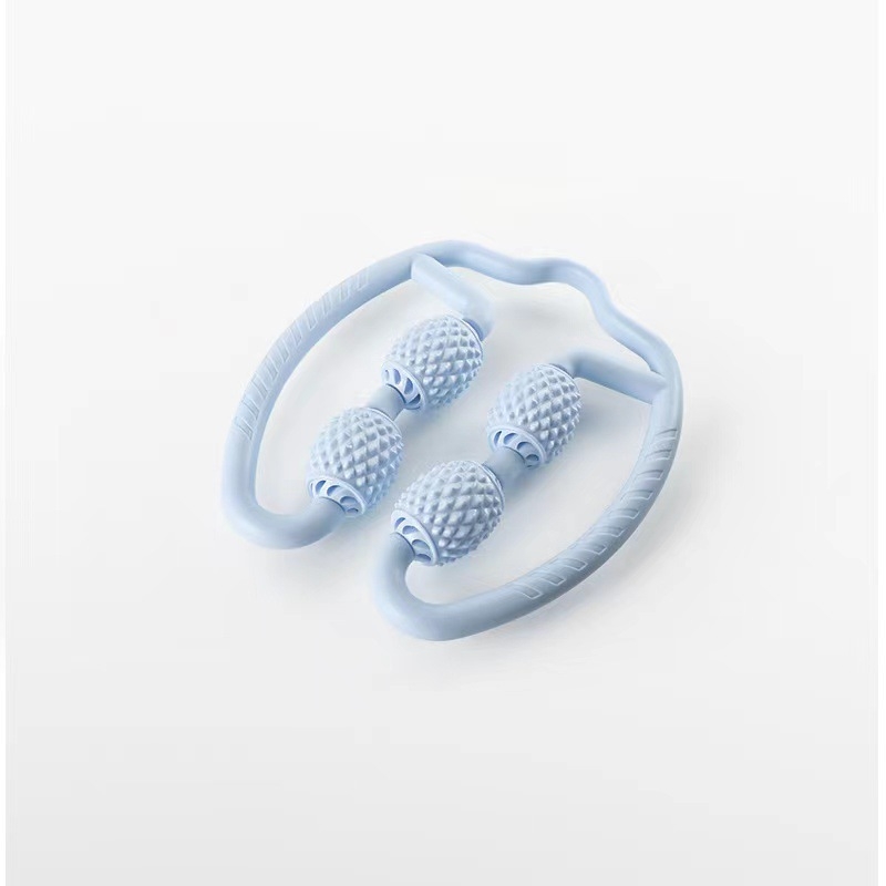 Inel de pilates – clemă circulară pentru picior, masaj cu patru roți, roller pentru picior, material din plastic