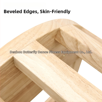 Antrenor pentru zona lombară din lemn masiv de stejar – scaun de Pilates pentru întinderea spatelui, cu suport lombar