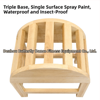 Antrenor pentru zona lombară din lemn masiv de stejar – scaun de Pilates pentru întinderea spatelui, cu suport lombar