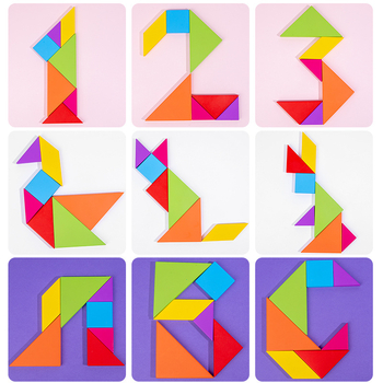 Drveni puzzle-panel za predškolce, 4–6 godina, blister pakiranje, prilagodljiva obrada