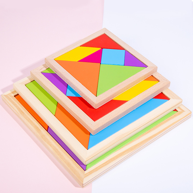 Drveni puzzle-panel za predškolce, 4–6 godina, blister pakiranje, prilagodljiva obrada