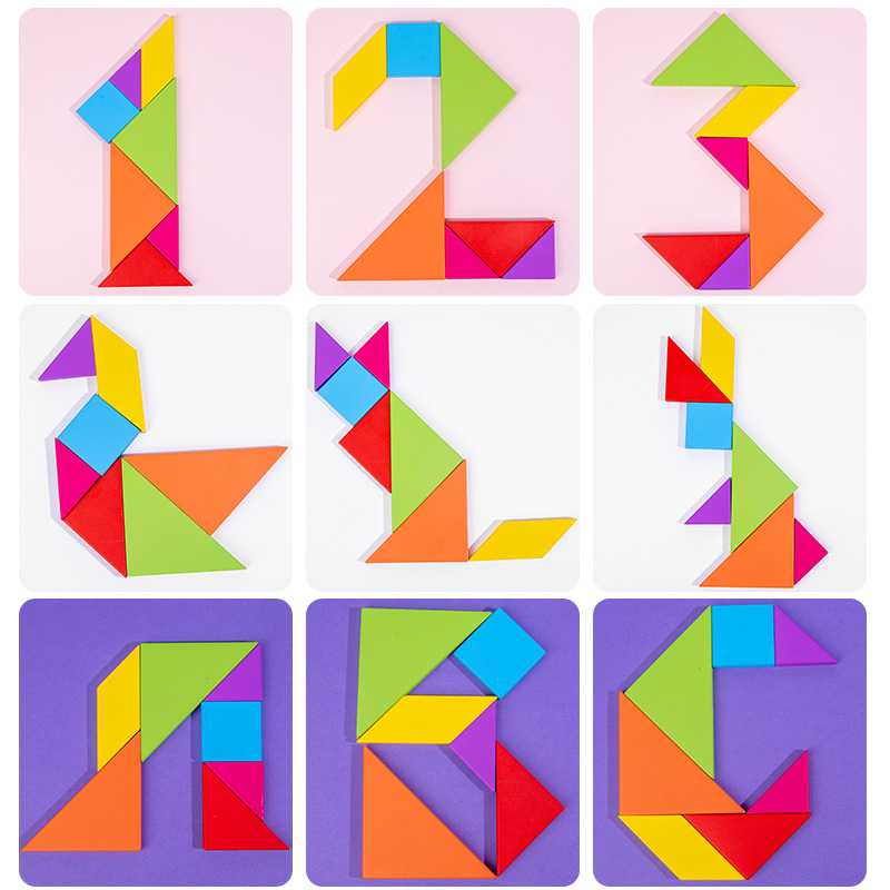 Drveni puzzle-panel za predškolce, 4–6 godina, blister pakiranje, prilagodljiva obrada