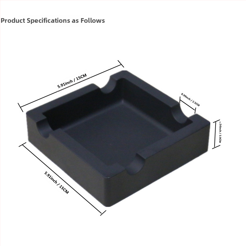 Jacobake silikonski pepelnjak za cigare, ponovno upotrebljiv, kvadratni, s tiskom loga, prilagodljiv, moderni minimalistički dizajn