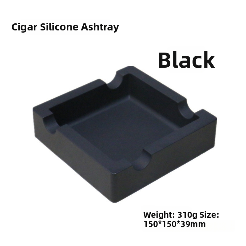 Jacobake silikonski pepelnjak za cigare, ponovno upotrebljiv, kvadratni, s tiskom loga, prilagodljiv, moderni minimalistički dizajn